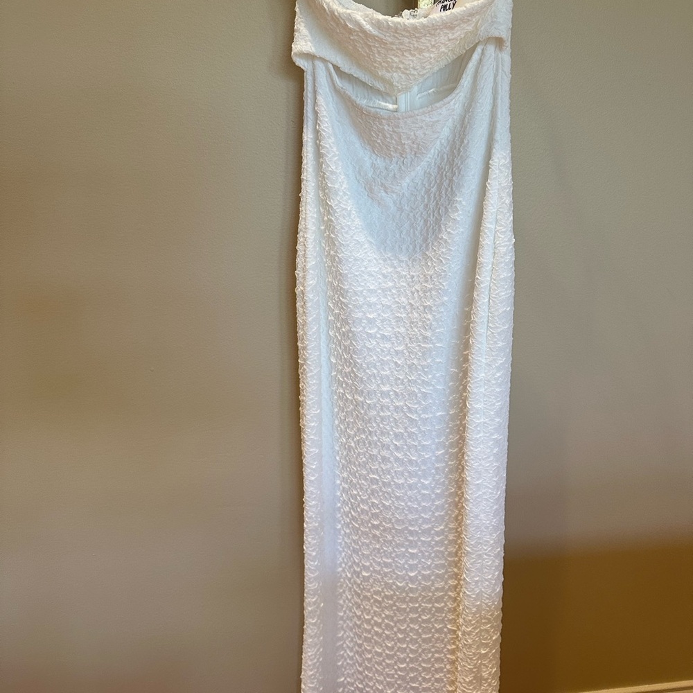 Princess Polly White Textured Dress